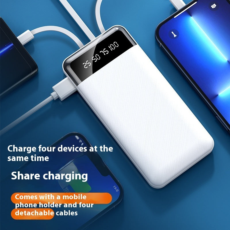 Ultra-thin Portable With Cable Power Bank