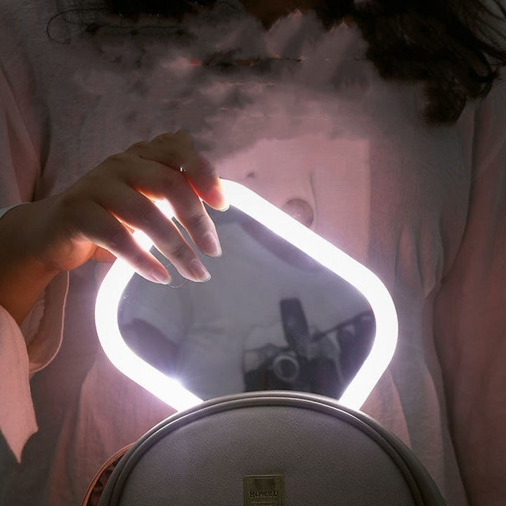 Desktop Dressing Mirror With Light Bulb