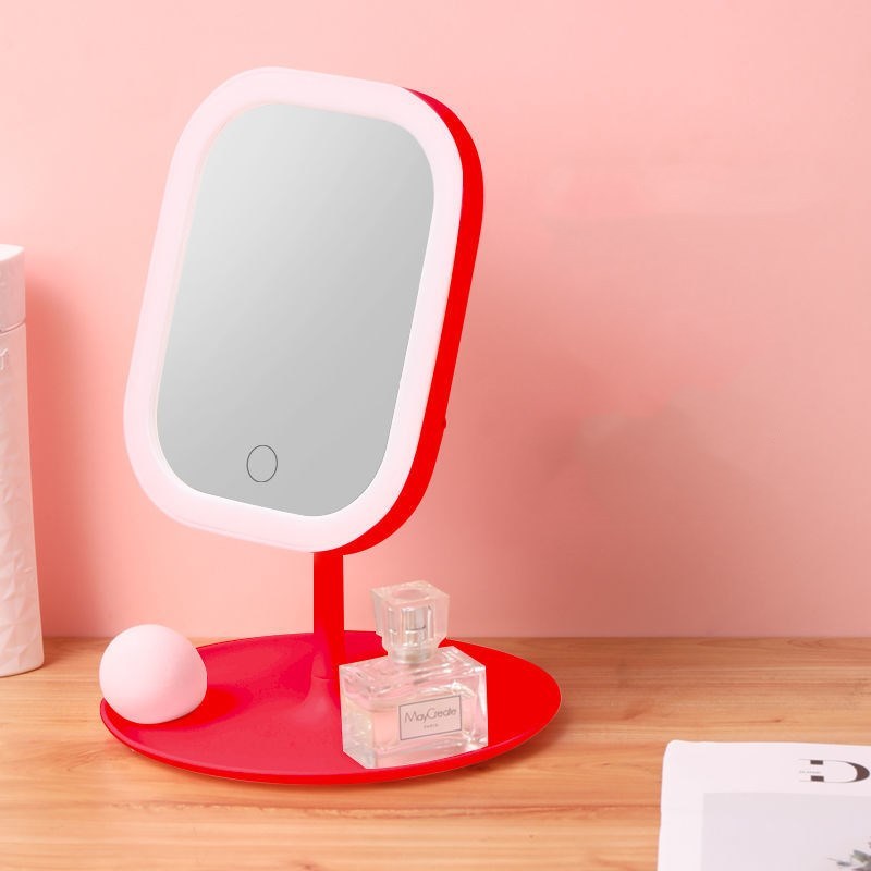 Desktop Dressing Mirror With Light Bulb