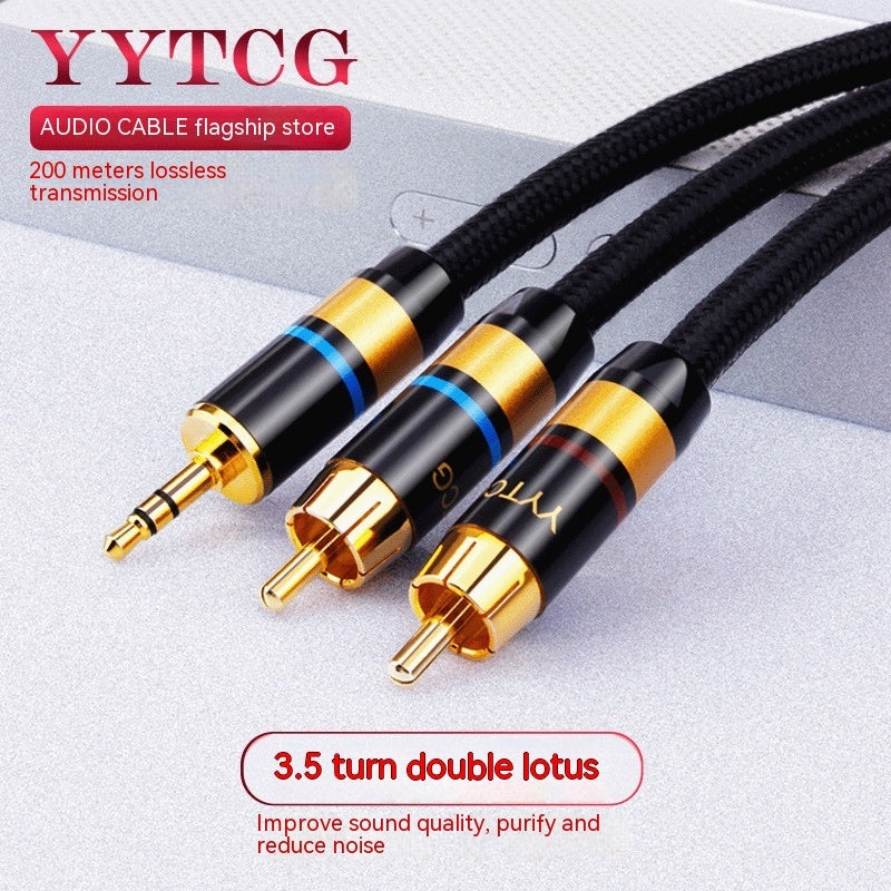 3.5mm To 2RCA Computer Audio Cable