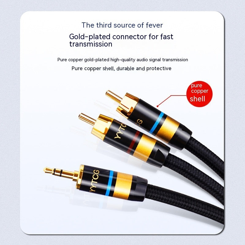 3.5mm To 2RCA Computer Audio Cable