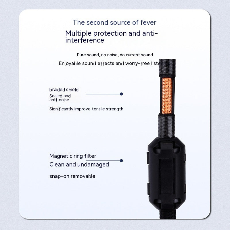 3.5mm To 2RCA Computer Audio Cable
