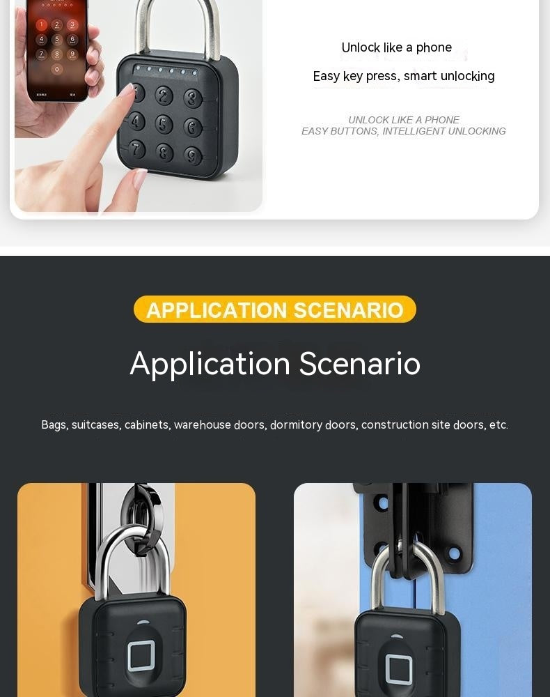 Fingerprint Lock Padlock Household