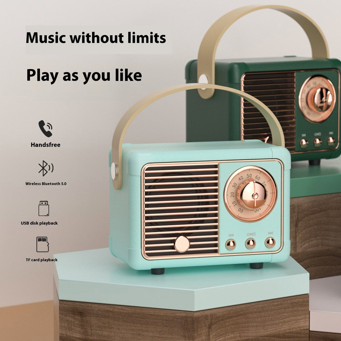 Bluetooth Audio Retro Mini Portable