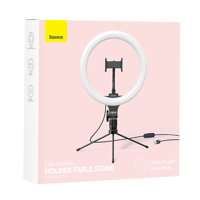 Live Stream Holder Floor Stand 12inch Light Ring