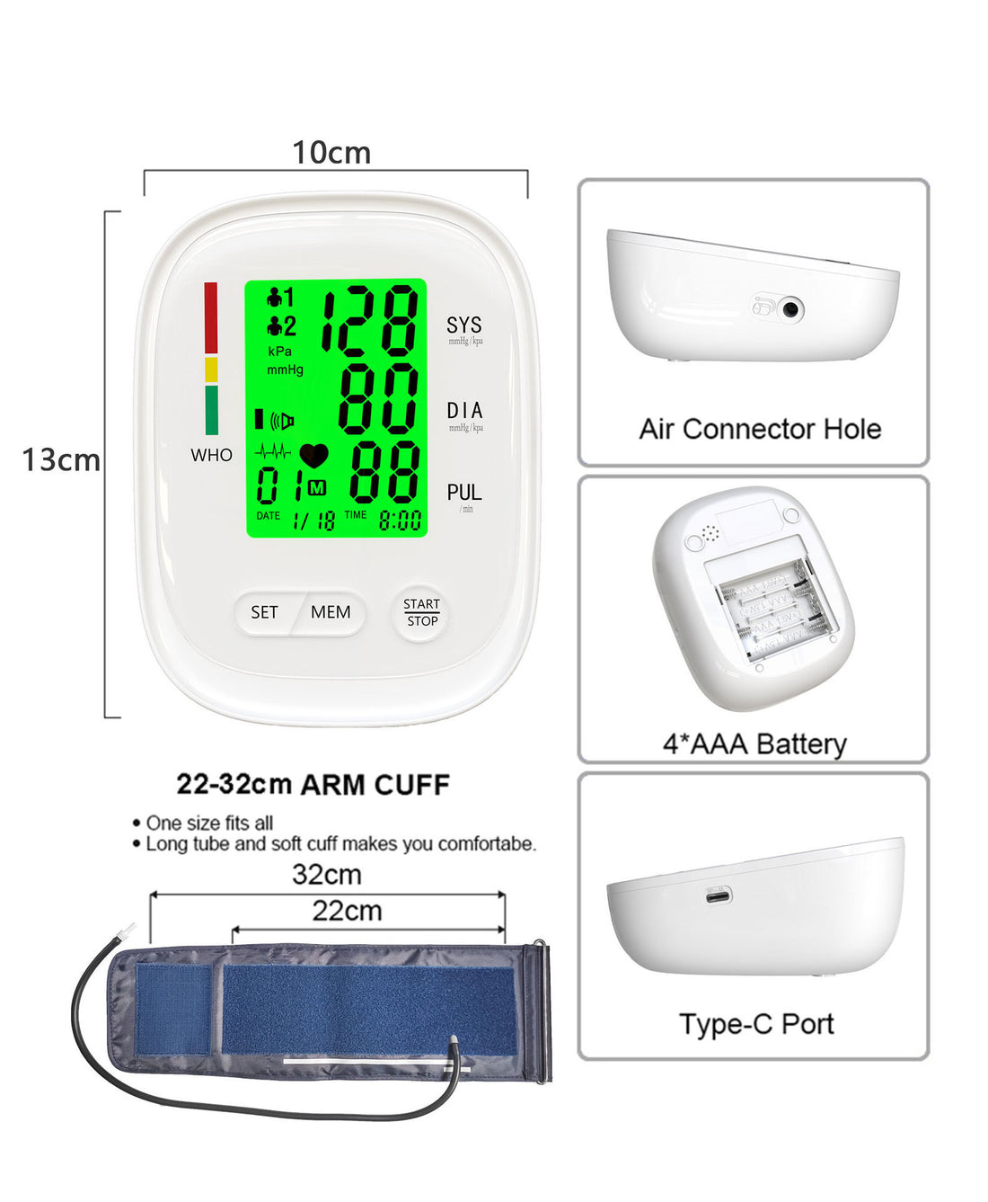 Upper Arm Blood Pressure Meter