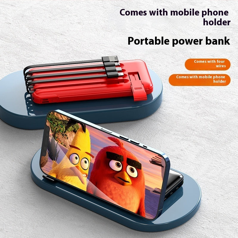 Ultra-thin Portable With Cable Power Bank
