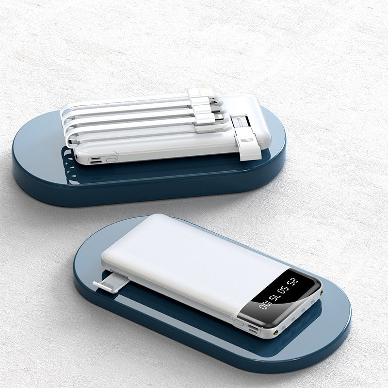 Ultra-thin Portable With Cable Power Bank