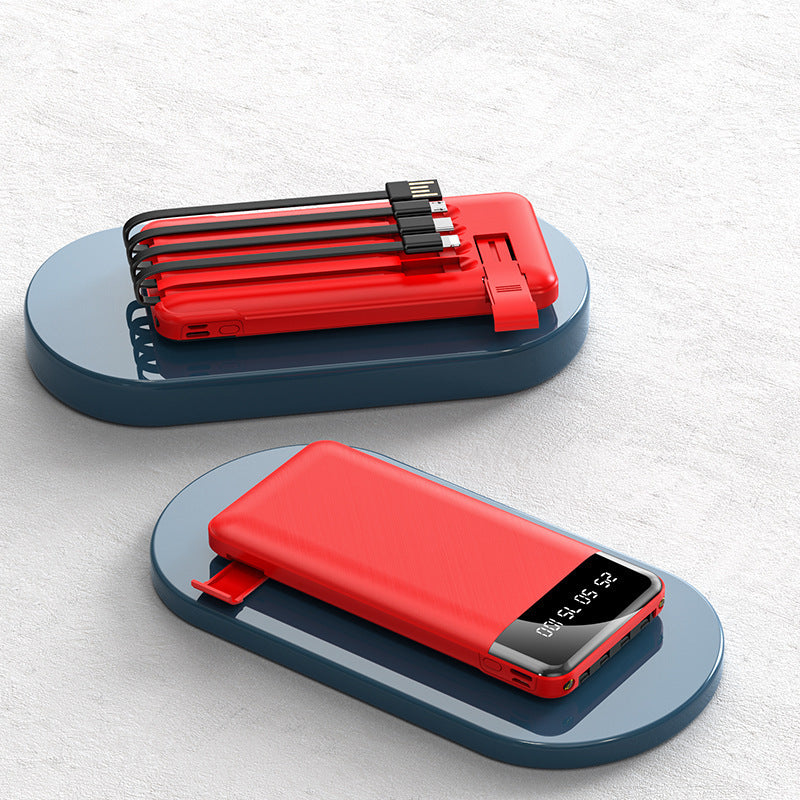 Ultra-thin Portable With Cable Power Bank
